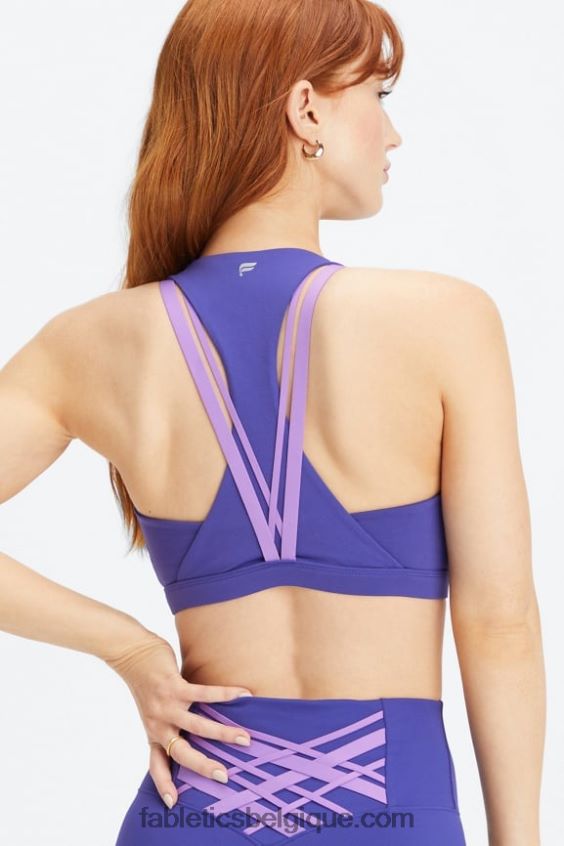 soutien-gorge de sport à impact moyen boost 121 femmes Fabletics 404P0T1786 indigo/ultraviolet