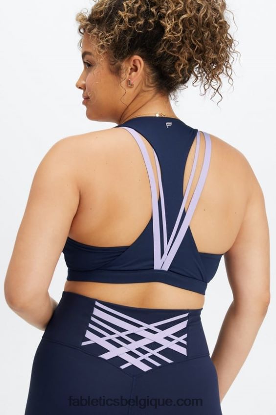soutien-gorge de sport à impact moyen boost 121 femmes Fabletics 404P0T1790 abîme/violet bleu