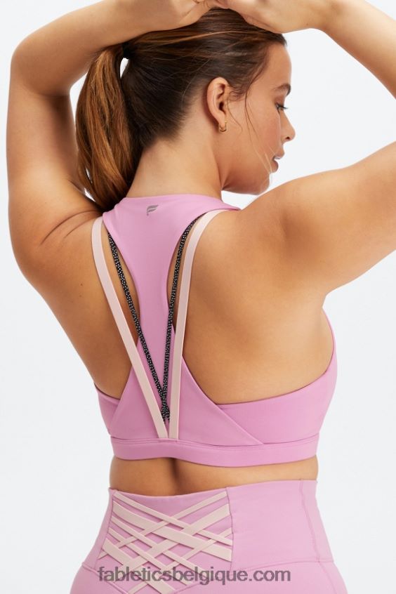 soutien-gorge de sport à impact moyen boost 122 femmes Fabletics 404P0T1791 lilas brumeux/multi