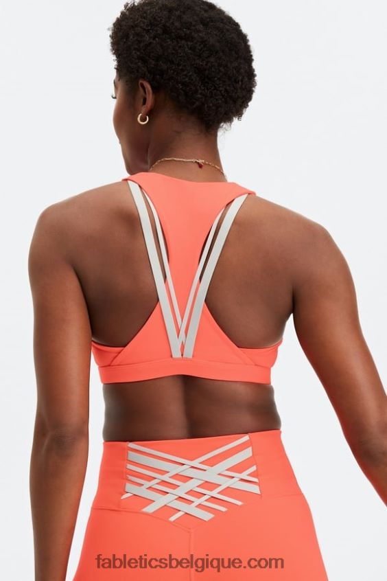 soutien-gorge de sport à impact moyen boost 123 femmes Fabletics 404P0T1798 gris atomique/carrière