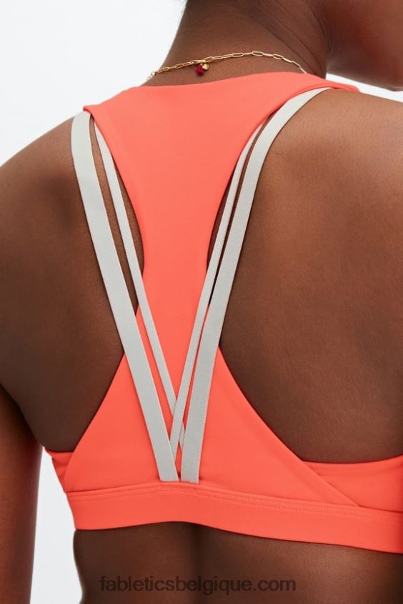 soutien-gorge de sport à impact moyen boost 123 femmes Fabletics 404P0T1798 gris atomique/carrière
