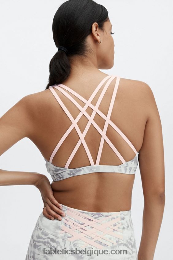 soutien-gorge de sport à impact moyen boost iii femmes Fabletics 404P0T1879 runyon/nuage rose
