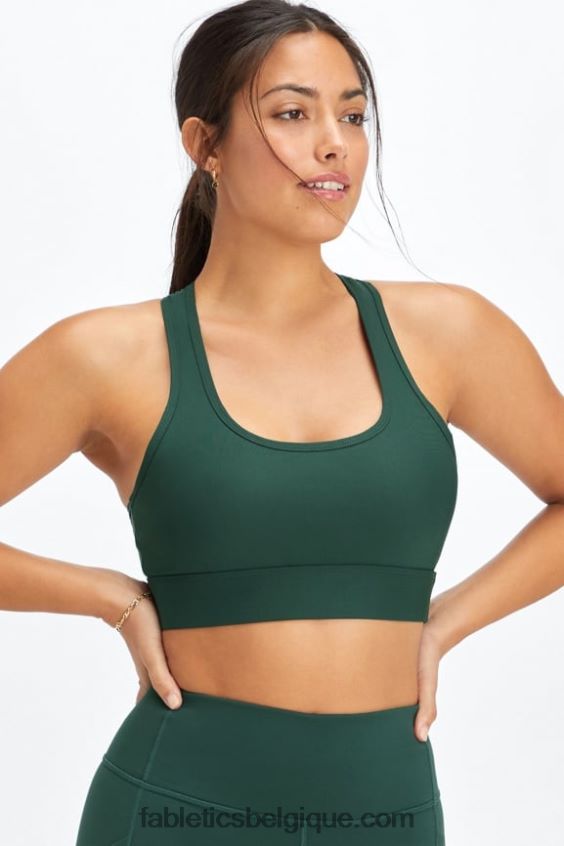 soutien-gorge de sport à impact moyen en déplacement 112 femmes Fabletics 404P0T1741 pin foncé