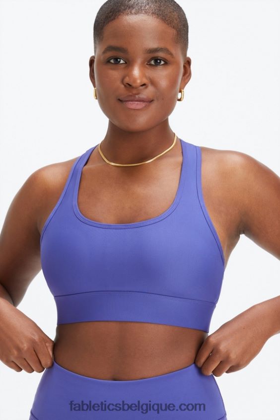 soutien-gorge de sport à impact moyen en déplacement 114 femmes Fabletics 404P0T1750 indigo
