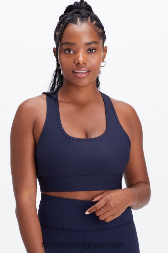 soutien-gorge de sport à impact moyen en déplacement 114 femmes Fabletics 404P0T1752 bleu marine profond