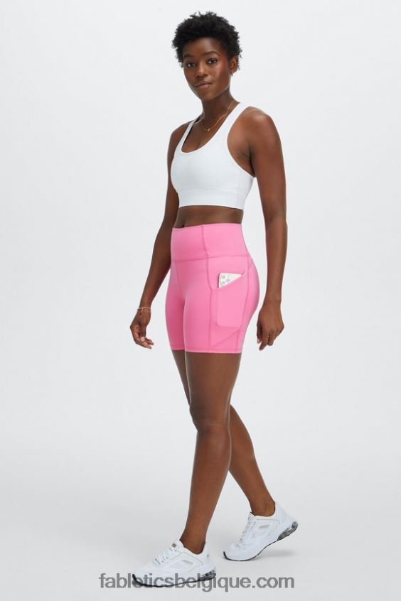 soutien-gorge de sport à impact moyen en déplacement 115 femmes Fabletics 404P0T1754 blanc brillant