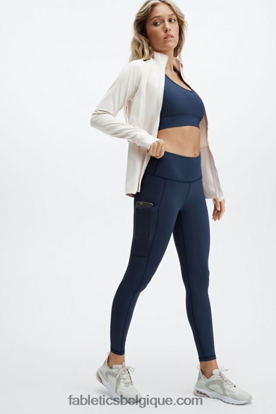 soutien-gorge de sport à impact moyen en déplacement 117 femmes Fabletics 404P0T1766 mer la plus profonde