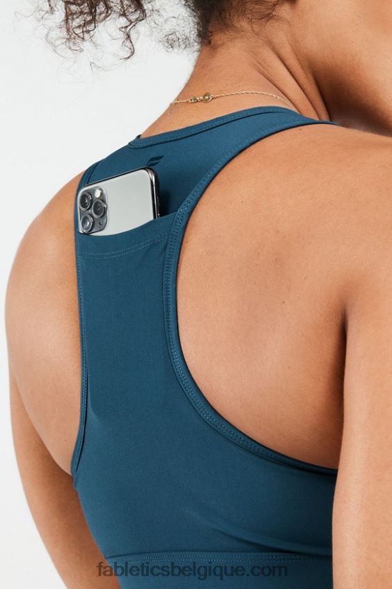soutien-gorge de sport à impact moyen en déplacement 117 femmes Fabletics 404P0T1769 sarcelle de minuit