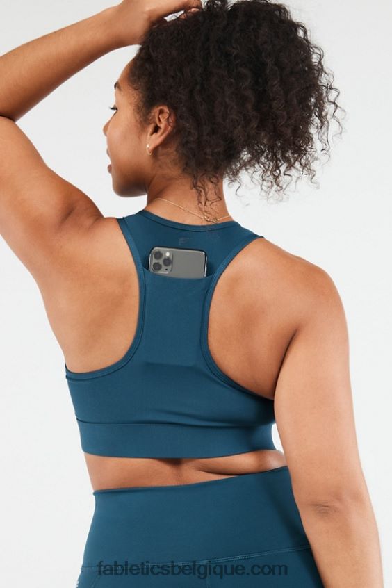 soutien-gorge de sport à impact moyen en déplacement 117 femmes Fabletics 404P0T1769 sarcelle de minuit