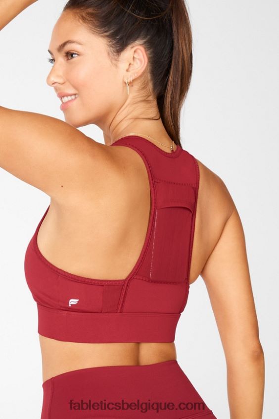 soutien-gorge de sport à impact moyen en déplacement 117 femmes Fabletics 404P0T1770 brique