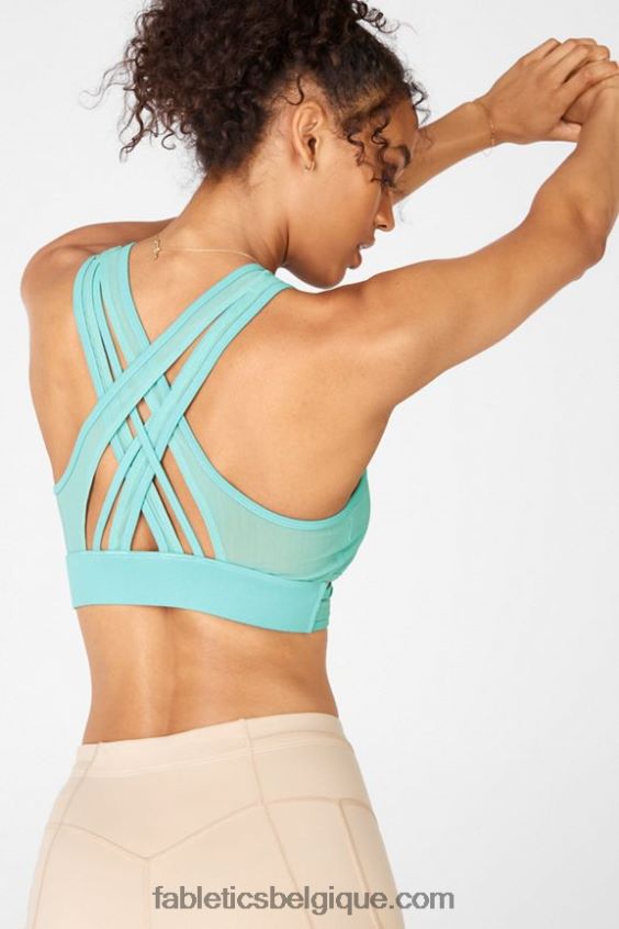 soutien-gorge de sport à impact moyen faye femmes Fabletics 404P0T1914 verseau
