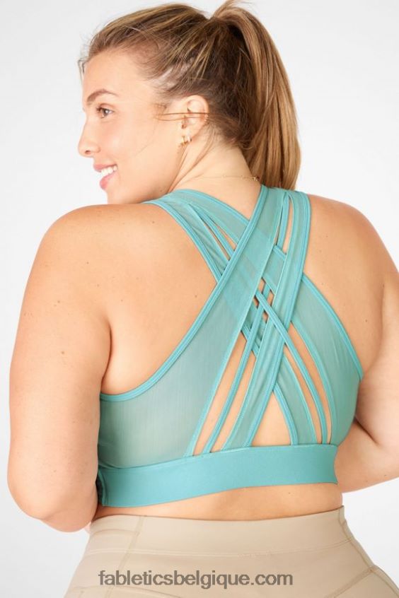soutien-gorge de sport à impact moyen faye femmes Fabletics 404P0T1915 verseau