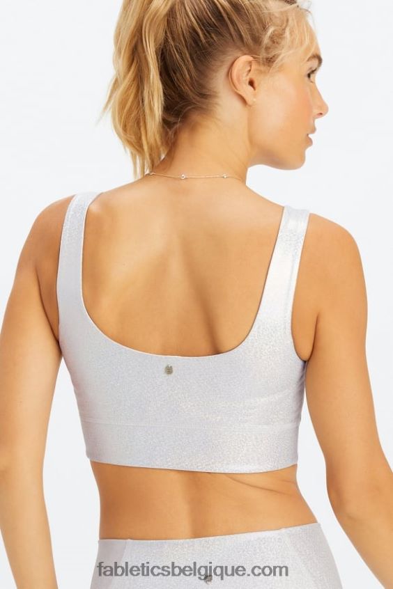 soutien-gorge de sport à impact moyen harlyn femmes Fabletics 404P0T1847 hologramme de paillettes