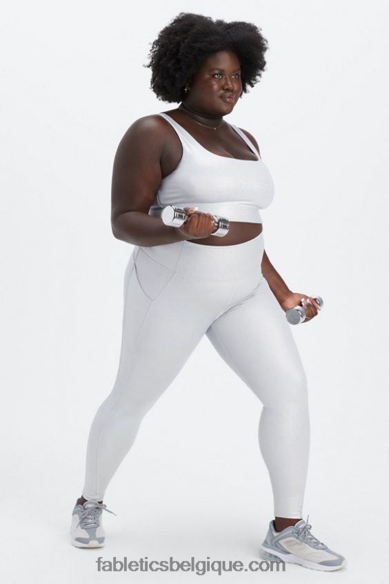 soutien-gorge de sport à impact moyen harlyn femmes Fabletics 404P0T1848 hologramme de paillettes