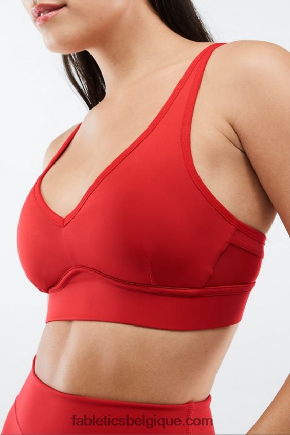 soutien-gorge de sport à impact moyen khloe femmes Fabletics 404P0T1893 pomme rouge