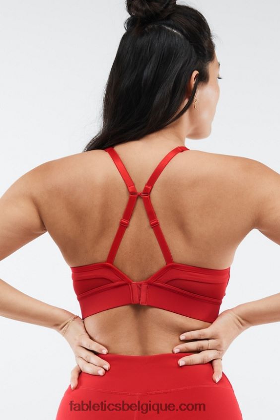 soutien-gorge de sport à impact moyen khloe femmes Fabletics 404P0T1893 pomme rouge