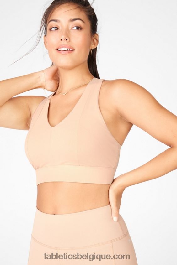 soutien-gorge de sport à impact moyen midi on-the-go 131 femmes Fabletics 404P0T1841 café olé