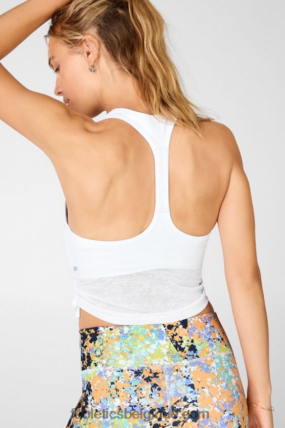 soutien-gorge de sport à logo ryan femmes Fabletics 404P0T1925 logo blanc/blanc