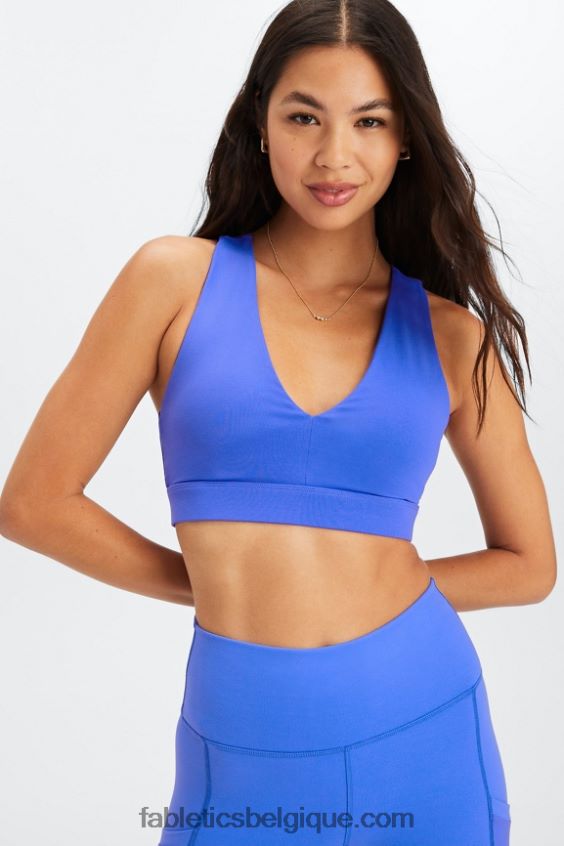 soutien-gorge de sport mi-long à impact moyen 129 femmes Fabletics 404P0T1831 royal brillant