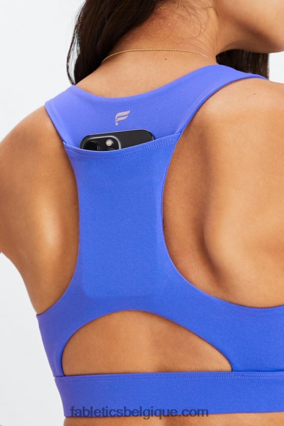 soutien-gorge de sport mi-long à impact moyen 129 femmes Fabletics 404P0T1831 royal brillant