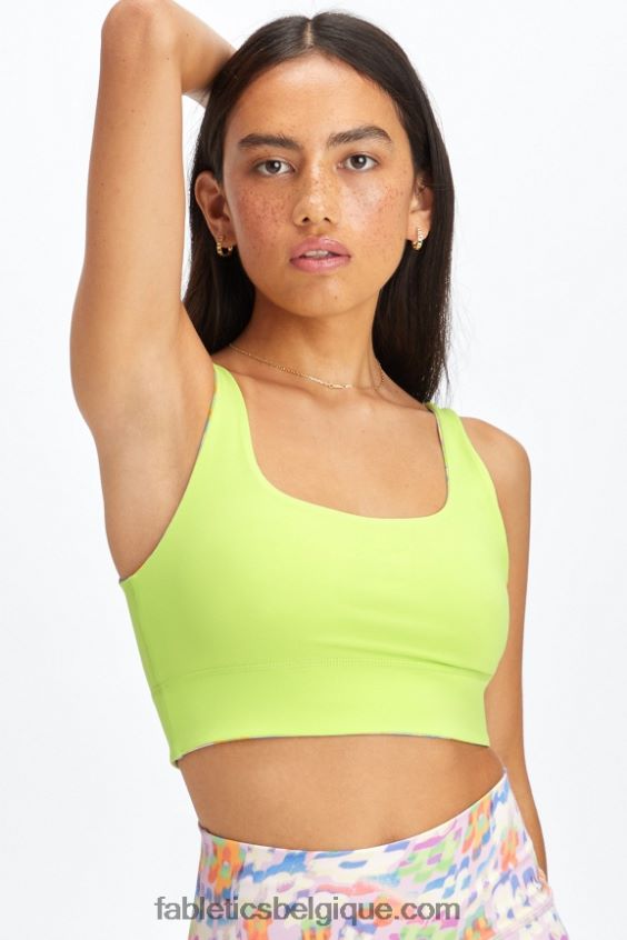soutien-gorge de sport midi réversible harlyn à impact moyen femmes Fabletics 404P0T1850 nouvelle vague florale/poussée