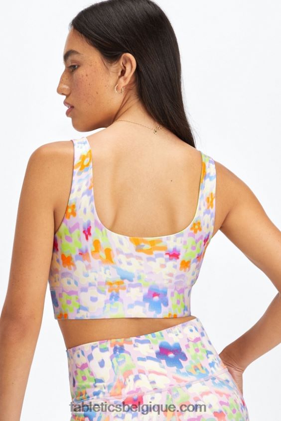 soutien-gorge de sport midi réversible harlyn à impact moyen femmes Fabletics 404P0T1850 nouvelle vague florale/poussée