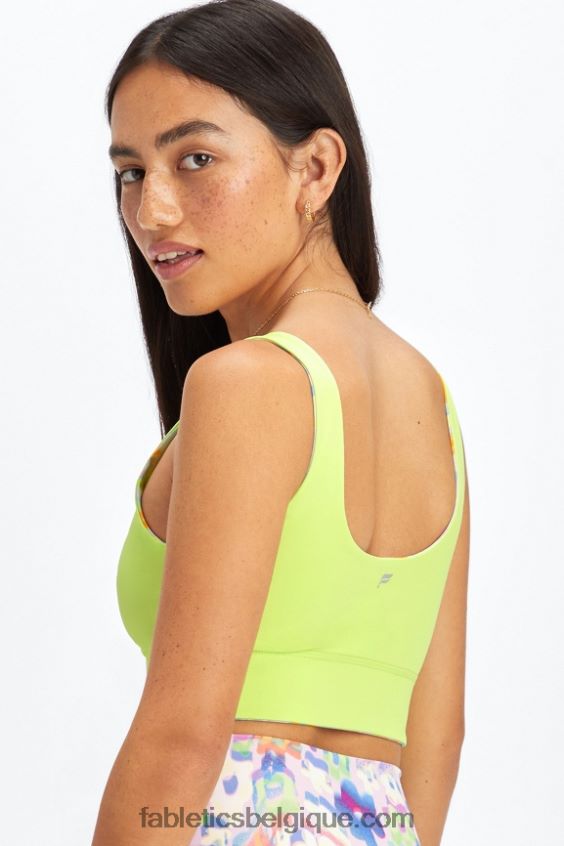 soutien-gorge de sport midi réversible harlyn à impact moyen femmes Fabletics 404P0T1850 nouvelle vague florale/poussée