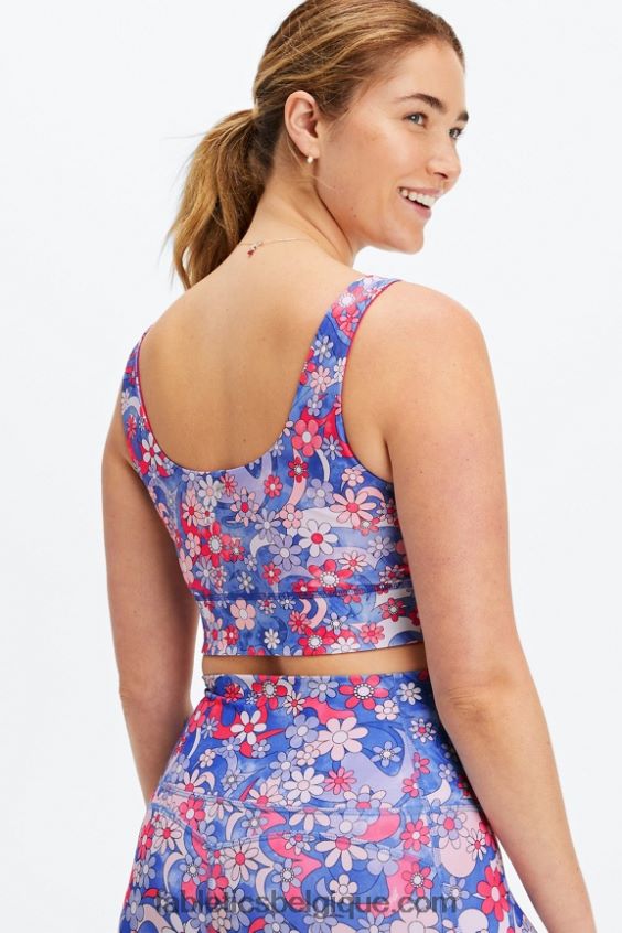 soutien-gorge de sport midi réversible harlyn à impact moyen femmes Fabletics 404P0T1853 liberté florale/teaberry