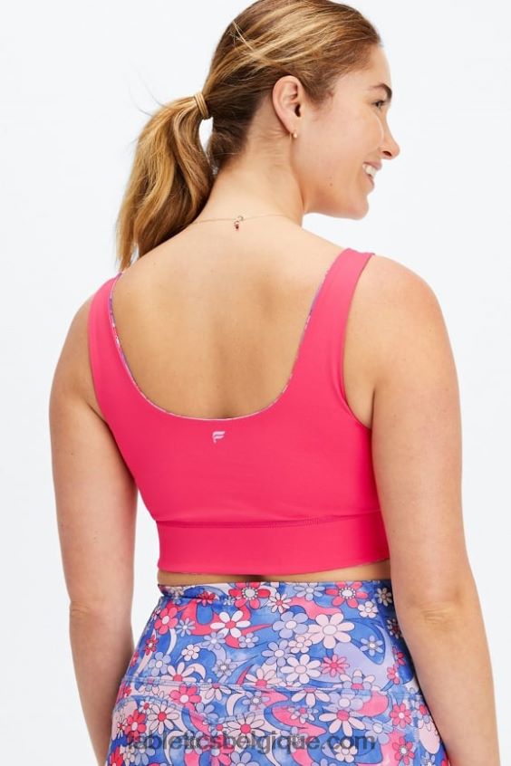 soutien-gorge de sport midi réversible harlyn à impact moyen femmes Fabletics 404P0T1853 liberté florale/teaberry