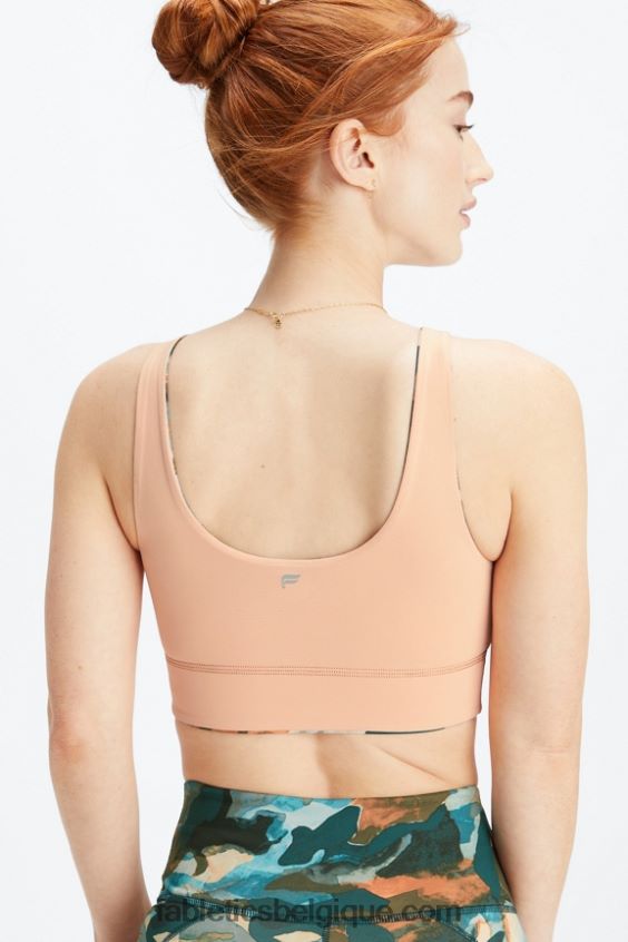 soutien-gorge de sport midi réversible harlyn à impact moyen femmes Fabletics 404P0T1855 pinceau camo/teinte rose