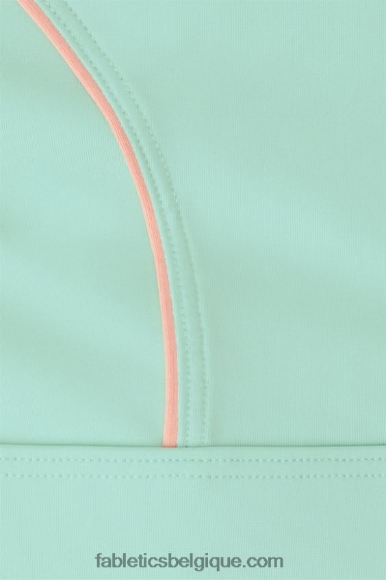 soutien-gorge de sport passepoilé impact moyen femmes Fabletics 404P0T1817 misty bay/peach kiss