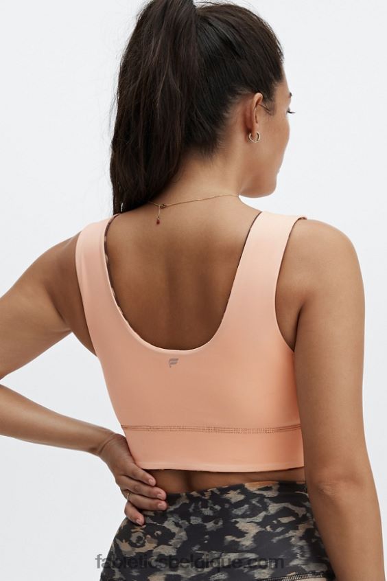 soutien-gorge de sport réversible à impact moyen harlow femmes Fabletics 404P0T1866 camouflage sauvage/gaia