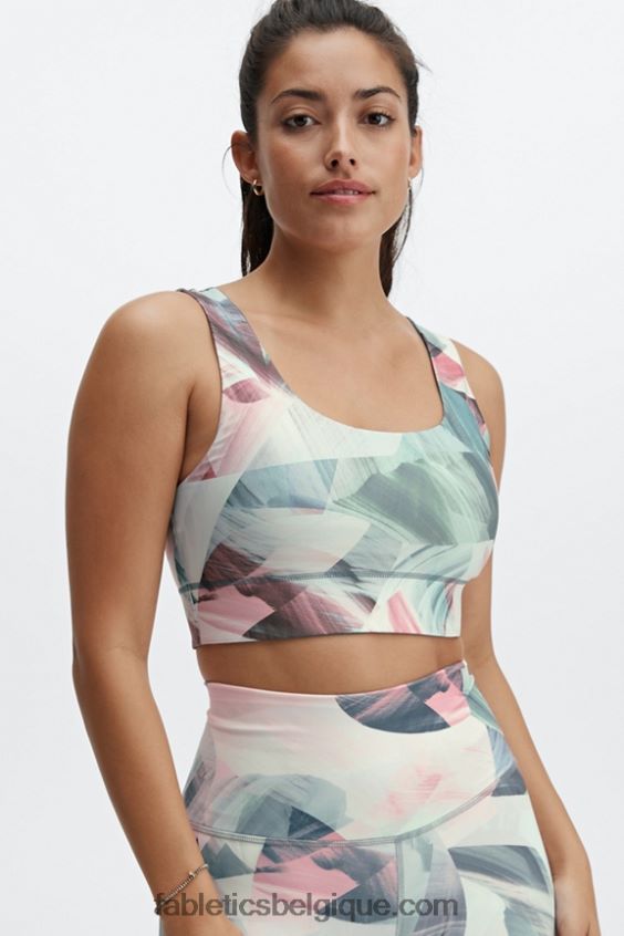 soutien-gorge de sport réversible à impact moyen harlow femmes Fabletics 404P0T1867 paysage de rêve/nuage de pluie