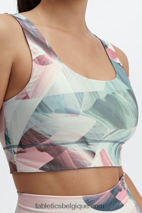 soutien-gorge de sport réversible à impact moyen harlow femmes Fabletics 404P0T1867 paysage de rêve/nuage de pluie
