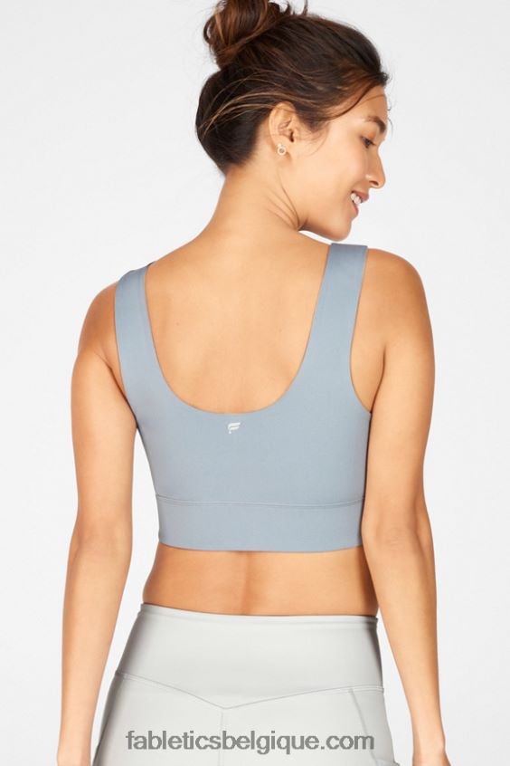 soutien-gorge de sport réversible à impact moyen harlow femmes Fabletics 404P0T1870 nuage de pluie/gris arctique