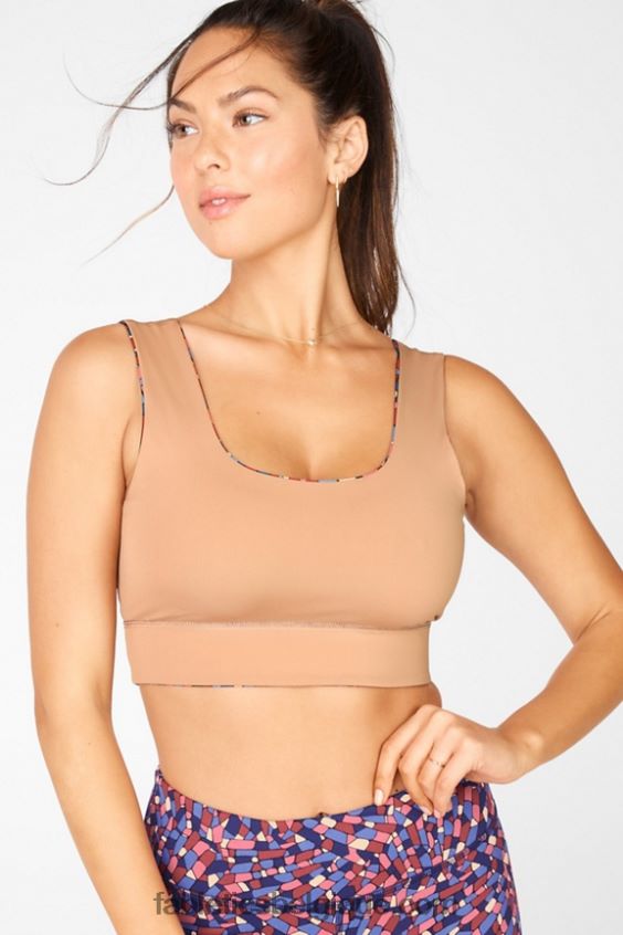 soutien-gorge de sport réversible à impact moyen harlow femmes Fabletics 404P0T1872 marine crystaline/driftscape