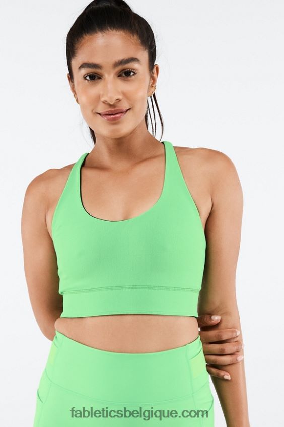 soutien-gorge de sport réversible simone sculptknit femmes Fabletics 404P0T1863 noir/feuille de printemps