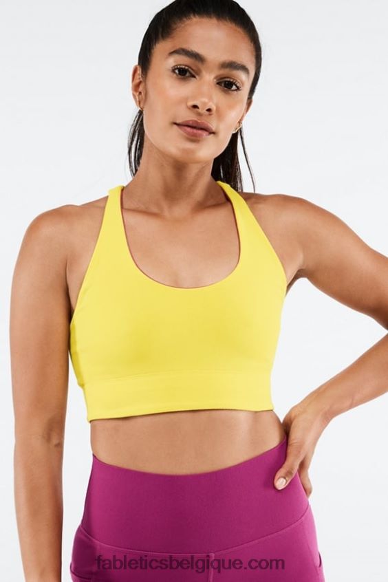 soutien-gorge de sport réversible simone sculptknit femmes Fabletics 404P0T1864 tournesol/très baie
