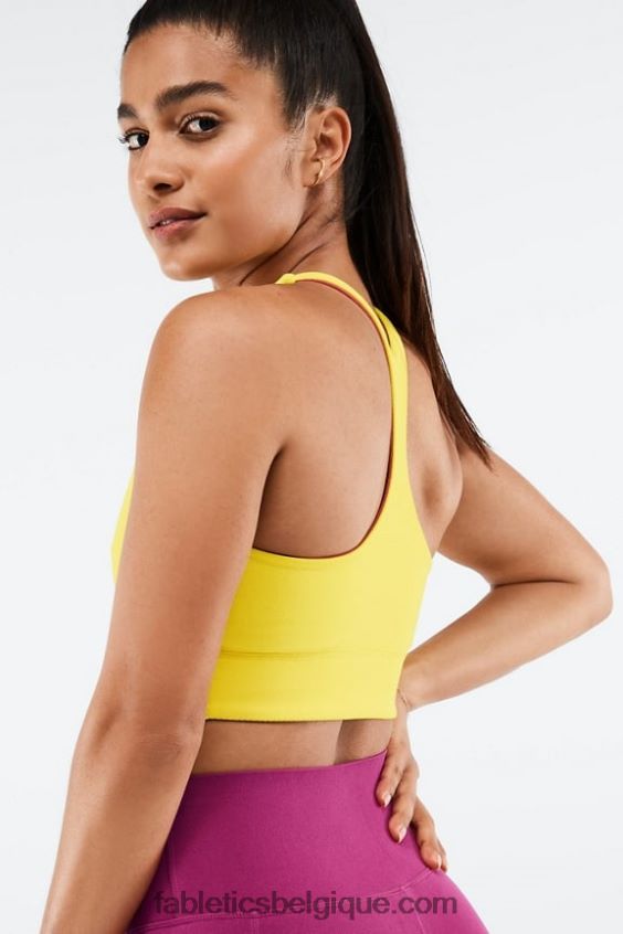 soutien-gorge de sport réversible simone sculptknit femmes Fabletics 404P0T1864 tournesol/très baie