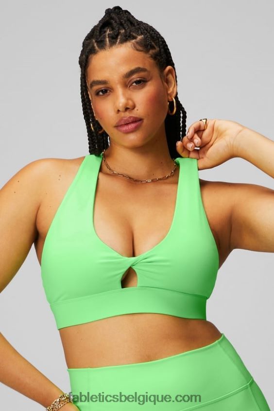 soutien-gorge de sport twist oasis 104 femmes Fabletics 404P0T1697 néon à la menthe