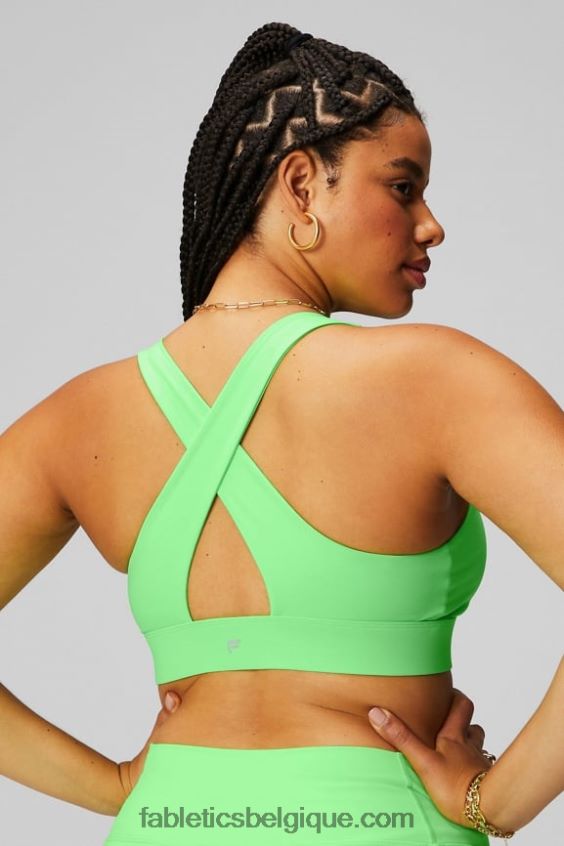 soutien-gorge de sport twist oasis 104 femmes Fabletics 404P0T1697 néon à la menthe