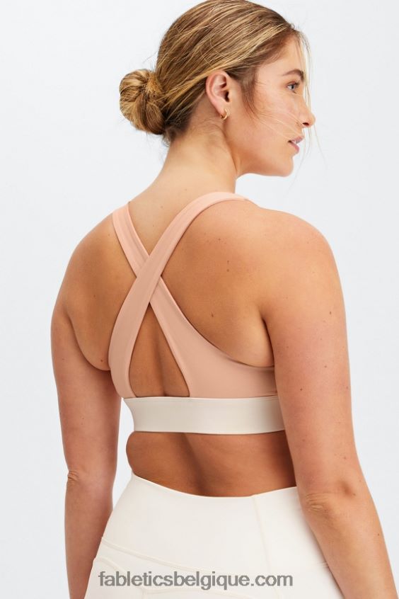 soutien-gorge de sport twist oasis 108 femmes Fabletics 404P0T1717 teinte rose/aigrette