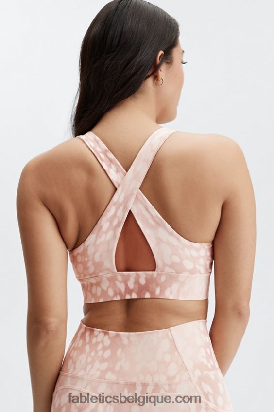 soutien-gorge de sport twist oasis 108 femmes Fabletics 404P0T1718 sable tacheté