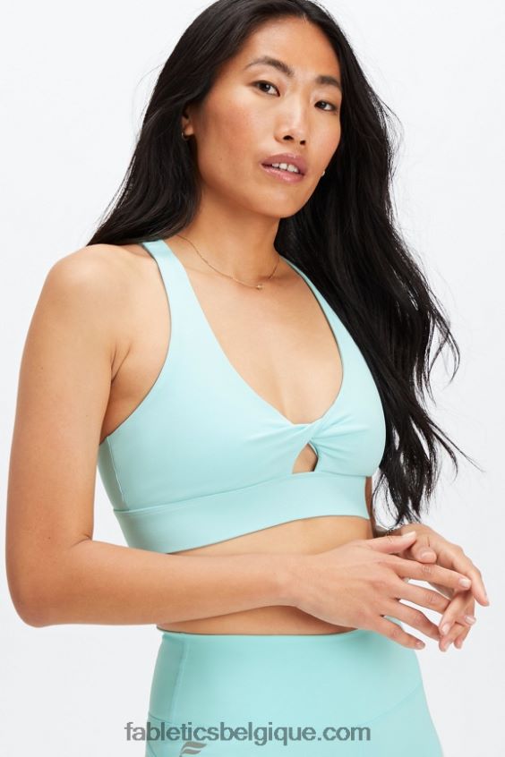 soutien-gorge de sport twist oasis 108 femmes Fabletics 404P0T1719 vague de cristal