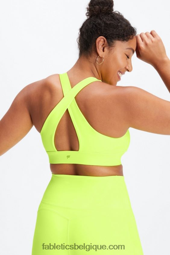 soutien-gorge de sport twist oasis 109 femmes Fabletics 404P0T1723 néon