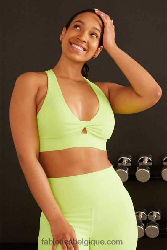 soutien-gorge de sport twist oasis 109 femmes Fabletics 404P0T1723 néon