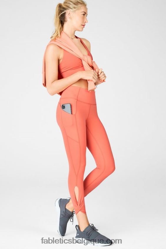 soutien-gorge de sport twist oasis 111 femmes Fabletics 404P0T1731 brume de corail