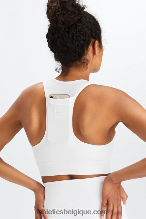 soutien-gorge de sport universel de tennis à emporter femmes Fabletics 404P0T1756 blanc brillant