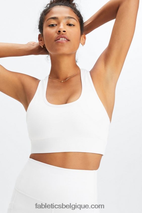soutien-gorge de sport universel de tennis à emporter femmes Fabletics 404P0T1756 blanc brillant