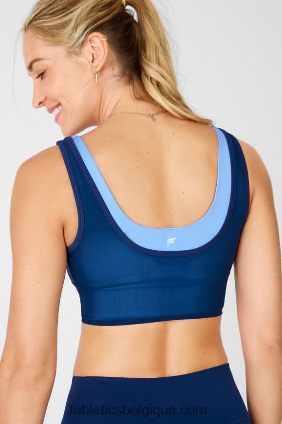 soutien-gorge double couche femmes Fabletics 404P0T1923 marine/marine